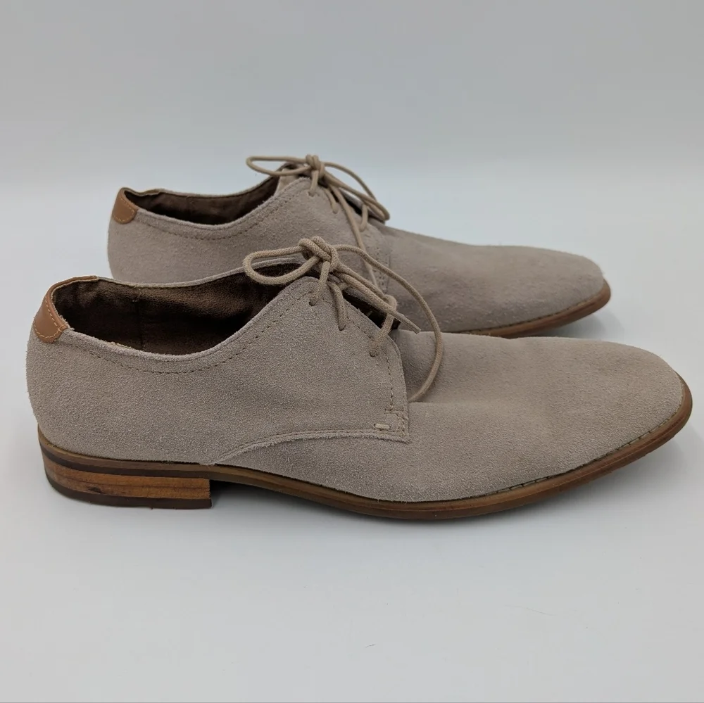 Steve Madden Elvess Tan Suede Oxford Dress Shoes Mens Lace Up Business Casual 12